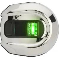 Attwood Stainless Steel Vertical Round Red/green Starboard Light Zilver