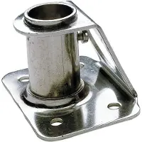 VETUS Stainless Steel Straight Candlestick Base Zilver