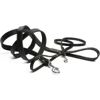Beeztees leren hondenriem geniet zwart 100 x 10 mm