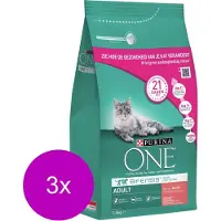 Purina One Adult Zalm&Granen - Kattenvoer - 3 x 1.5 kg
