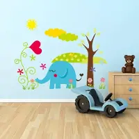 DiSQounts Muursticker kinderkamer – Babykamer – Muurdecoratie – Muurstickers babykamer – Dieren – Olifant -