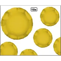 Themaparty 10x Folie ballon rond 45 cm goud