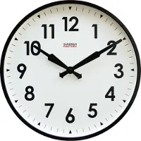 Cloudnola Factory Black Numbers 45 cm wandklok - Zwart-Ivoor / 45 x 10 cm / Metaal-Glas