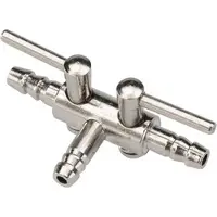 Ebi Metalen 2/3wegkraan voor slang 1ST - 4/6MM