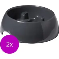 Adori Anti-Schrok Voerbak L 800ml - Hondenvoerbak - 2 x 22 cm Grijs Large