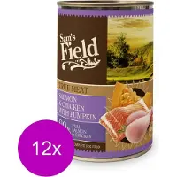 Sam'S Field Blik True Meat - Kip&Zalm&Pompoen - Hondenvoer - 12 x 400 g