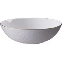 Tokyo Design Studio - Nippon White - Goude Rand Kom 21x6.3cm 1100ml Sterren Wit Goud