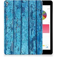 B2Ctelecom Apple iPad 9.7 2018 | 2017 Silicone Tablet Hoes Wood Blue