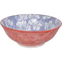 Tokyo Design Studio - Mixed Bowls Dot Sakura 19.7x7cm 1000ml Blue/Red