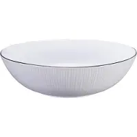 Tokyo Design Studio - Nippon White - Goude Kom 23x6.5cm 1300ml Lijnen Wit Goud