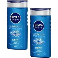 Nivea MEN Douche Gel Met Verkwikkend Gevoel - Gezicht Lichaam & Haar - Frisse Mannelijke Geur - 2x250 ml
