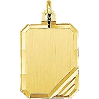 The Jewelry Collection Graveerhanger Mat Gediamanteerd - Goud