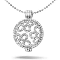 Montebello Ketting Alexanda Z - Dames - Staal – Messing– Zirkonia - ?35 mm – Coin - 3-delig - 80 cm