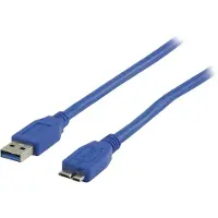 Cablexpert USB Micro naar USB-A kabel - USB3.0 - tot 0,9A / blauw - 3 meter