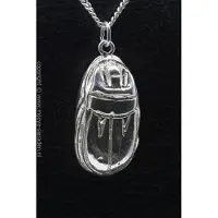 MOOYE ® - Collectie Zilveren Scarabee XL ketting hanger