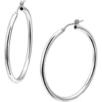 TFT Creolen Ronde Buis Zilver Gerhodineerd Glanzend 2.5 mm x 40 mm