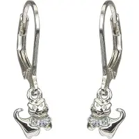 Traveller - kinderoorhangers - zilver 925 met Swarovski kristallen lichtblauw - Kat Feles - #545204