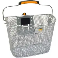 New Looxs Toscane TurnLock Afneembare Fietsmand Stuur - 19 liter - Staal - Zilver