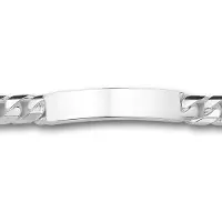 The Jewelry Collection For Men Graveerarmband Gourmet 9 mm - Zilver