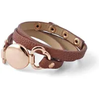 Montebello Wikkelarmband Winika - Dames - Leer - 316L Staal - 60 cm