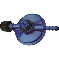 Highlander gasdrukregulator voor gasfles 13 cm staal blauw