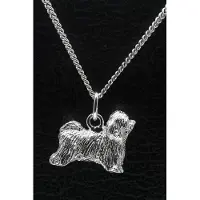 MOOYE ® - Collectie Zilveren Tibetaanse terrier ketting hanger - groot