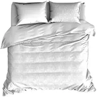 De Witte Lietaer Dekbedovertrek Motion White Satijn-140 x 200 / 220 cm | 1-Persoons