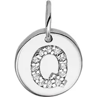 The Jewelry Collection Bedel Letter Q Zirkonia - Zilver