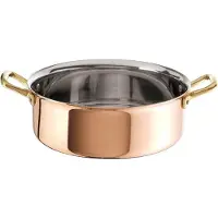 Paderno Kookpan - Koper - Laag - Met 2 Handvaten - 30 cm