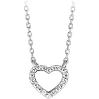 Trendjuwelier huiscollectie 1316450 Zilveren Ketting Hart Zirkonia 1,0 mm 40 + 4 cm