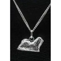 MOOYE ® - Collectie Zilveren ilhasa apso ketting hanger - groot