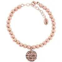 CO88 Collection Armband 'Elemental' staal/ros?kleurig 17-22 cm 8CB-14017