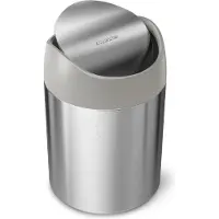 Simplehuman Tafelafvalemmer Mini Can Zilver 1,5L