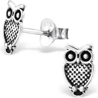 Montebello Oorbellen Aletta - Dames - 925 Zilver - Uil - 5 x 9 mm