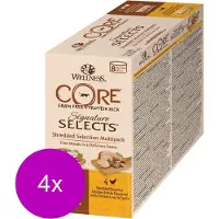 Wellness Core Signature Selects Shredded Multi-Pack - Kattenvoer - 4 x Mix 8x79 g
