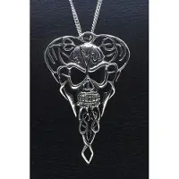 MOOYE ® - Collectie Zilveren Doodskop in punt XL ketting hanger