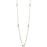 Casa Jewelry Collier Pom White - Ketting met hanger - 90 cm - Rosé verguld