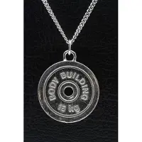 MOOYE ® - Collectie Zilveren Halterschijf 15 kg ketting hanger