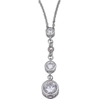 Orphelia ZH-4496 - Ketting met hanger - Zilver 925 - 44 cm - Zirkonia