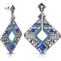 Montebello Oorbellen Vintage FEF368 - Bijoux - Boheems - 65x36mm