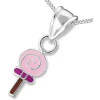 Montebello Princes Ketting Lollipop - Meisjes - 925 Zilver - Epoxy - 4 x 8 mm - 38 cm