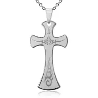 Montebello Ketting Galic Cross - Heren - 316L Staal - Kruis - 45 x 25 mm - 50 cm