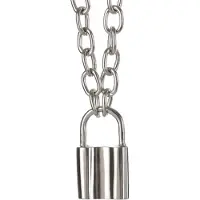 Rhylane – Ketting Hangertje Hangslot / Slotje – Cadeau Kettingen – Lengte 50 cm, slotje 2.5 x 1,5 cm