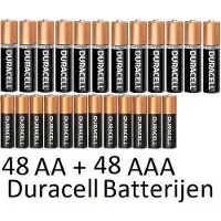Duracell 48 Stuks AA + 48 Stuks AAA Alkaline Batterijen