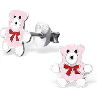 Montebello Princess Oorbellen Bear - 925 Zilver E-Coating - Beetje / Dier - ∅7mm