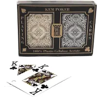 KEM Pokerkaarten 2-pack 100% Black/Gold