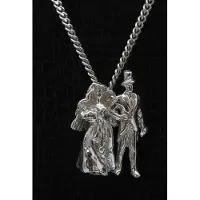 MOOYE ® - Collectie Zilveren Bruidspaar ketting hanger
