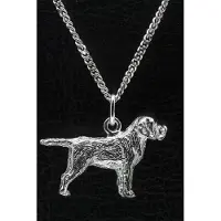 MOOYE ® - Collectie Zilveren Labrador retriever ketting hanger - groot