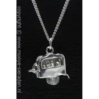 MOOYE ® - Collectie Zilveren Draaiorgel 3D ketting hanger