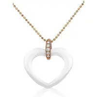Montebello Ketting Palawan - 925 Zilver Roséverguld - Hart - Ø30mm - 45cm